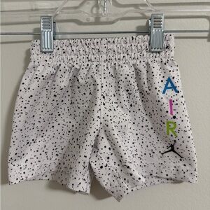 Jordan Kids' White and Black Speckled Shorts